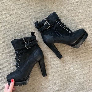 All Saints Platform Combat Boots